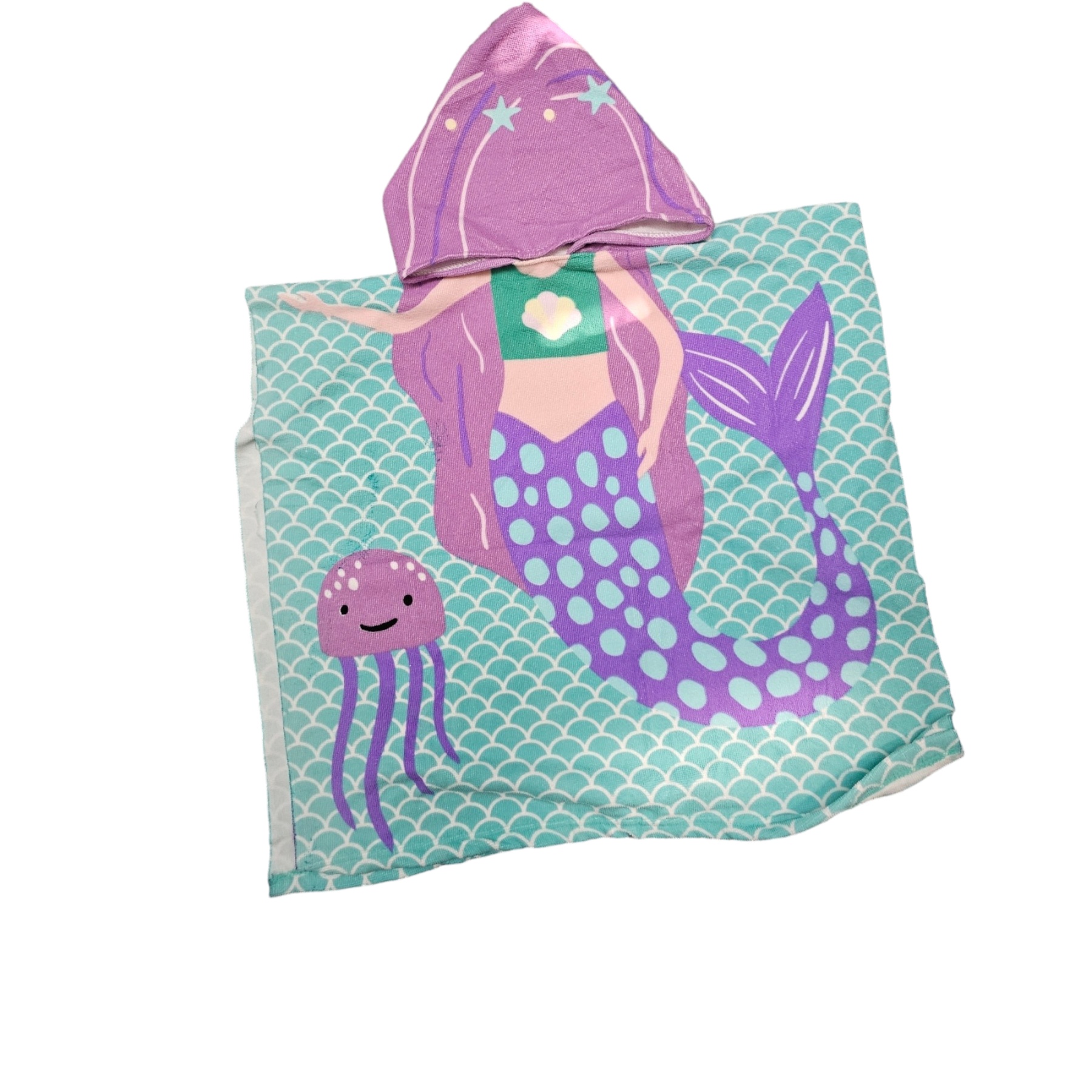 Pončo MALA SIRENA - Peškir sa kapuljačom