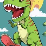 Dečiji peškir za plažu - NAJNOVIJI MODEL- DINOSAURUS TREX