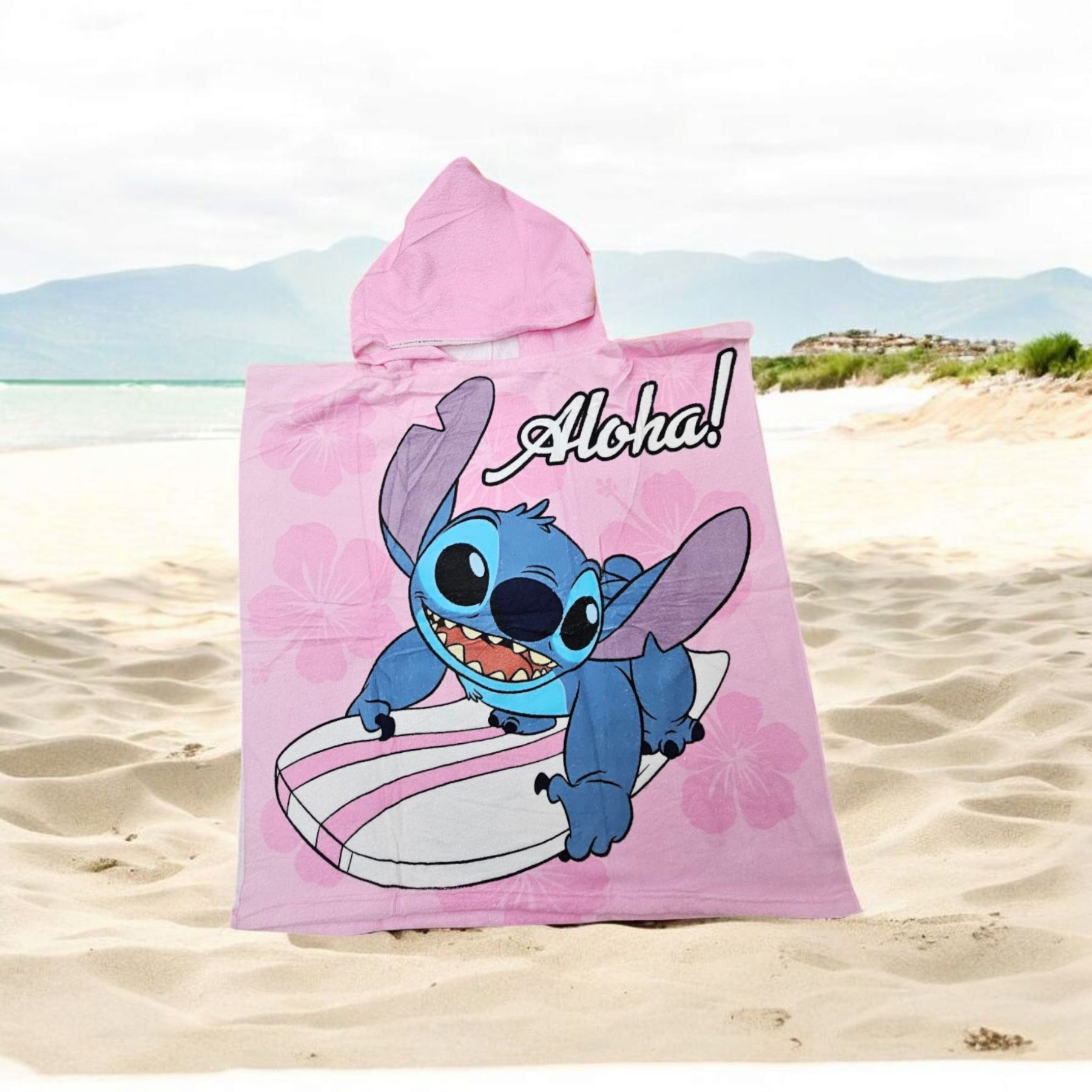 NOVI MODELI - Ponco peskir za plazu Stich Roze
