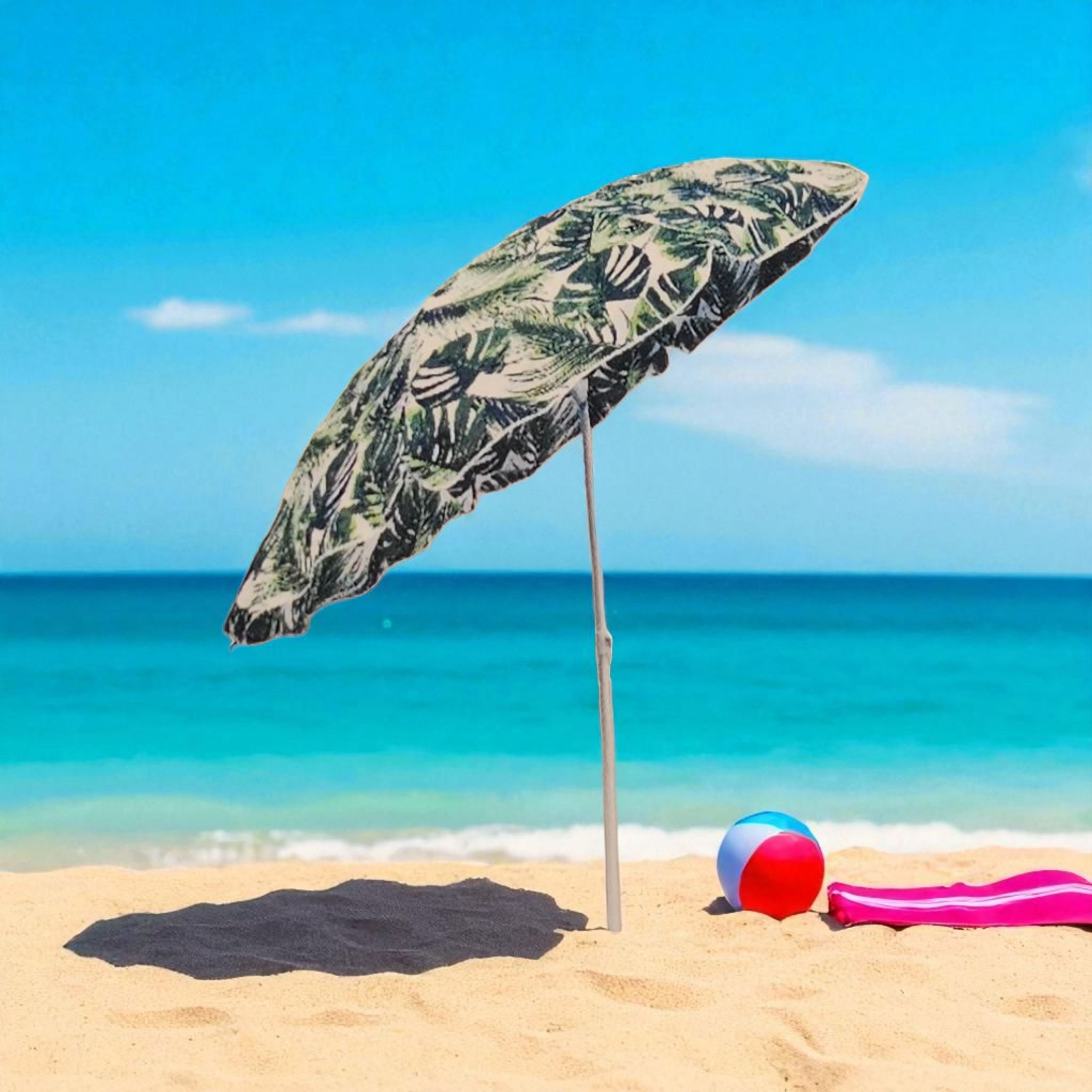 Suncobran za plažu tropsko lisce 2m