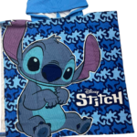 Dečiji pončo peškir sa kapuljačom - Pončo Stich plavi - Peškir sa kapuljačom lin-013