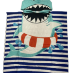 Dečiji pončo peškir sa kapuljačom - Pončo Shark - Peškir sa kapuljačom lin-009
