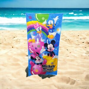 Dečiji peškir za plažu - Miki, Mini, Paja i Pata - 70x140